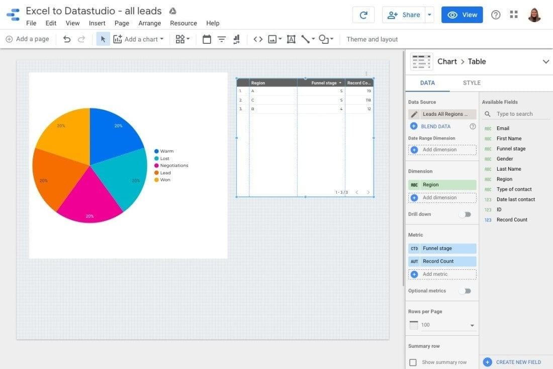 Hướng dẫn cách kết nối các tệp Excel với Google Data Studio